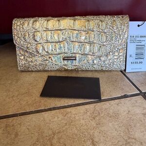 BRAHMIN Veronica Hologram  Gold Iridescent Wallet  NWT